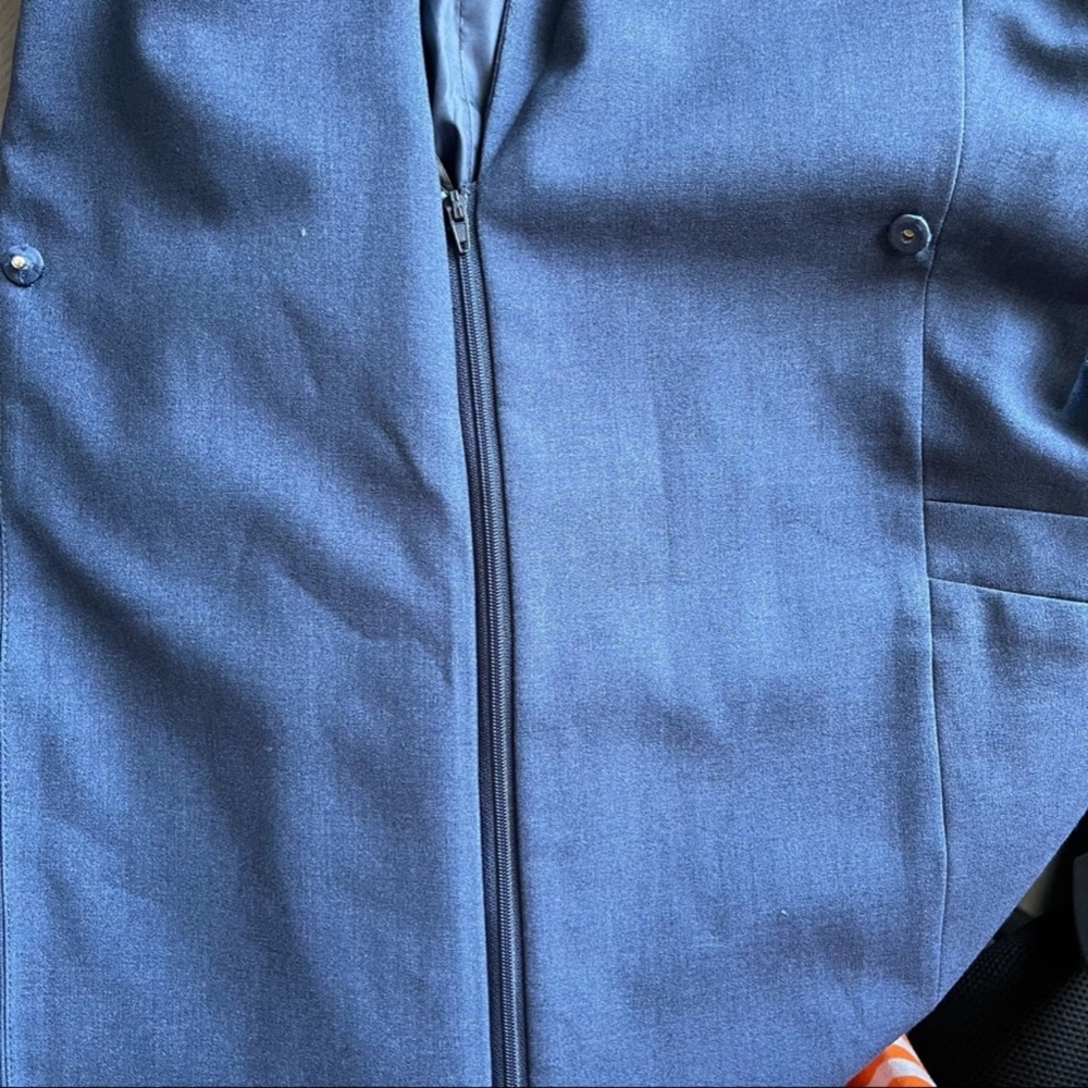 New with Tag Calvin Klein Blue belted Shirt Dress - Picture 7 of 7